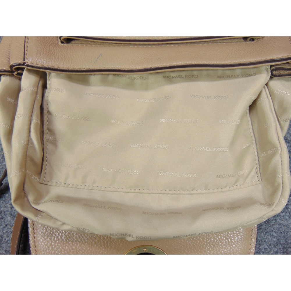 Michael Kors Hamilton Traveler Crossbody Brown Leather‎ Turnlock Bag 30F3AWHM2T - Picture 10 of 16
